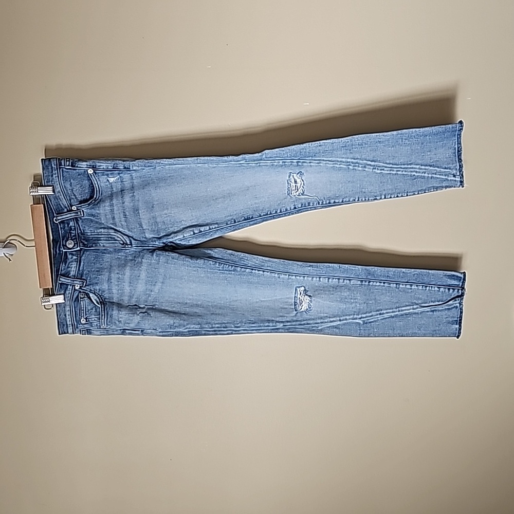 Gap Women's Mid Rise Girlfriend Distressed Jeans Sz 26R EUC